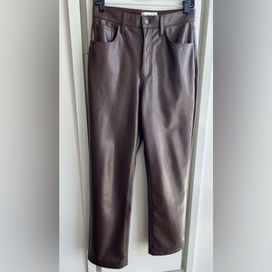 Abercrombie & Fitch Brown Faux Leather Pants